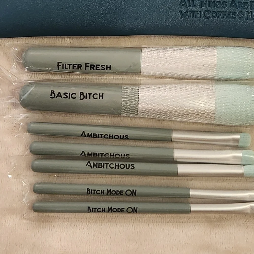 B*tchy Makeup Brush Set and Bag
